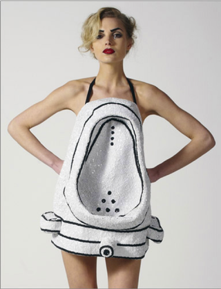 Illustration for article titled Gross Dress Makes Women Into Urinals